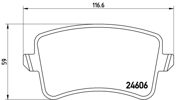 Bremsbelagsatz, Scheibenbremse Hinterachse Brembo P 85 100X von Brembo