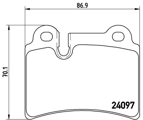 Bremsbelagsatz, Scheibenbremse Hinterachse Brembo P 85 111 von Brembo