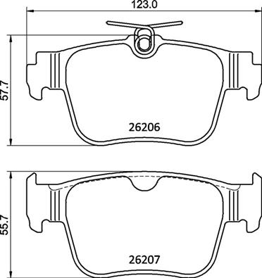 Bremsbelagsatz, Scheibenbremse Hinterachse Brembo P 85 184 von Brembo