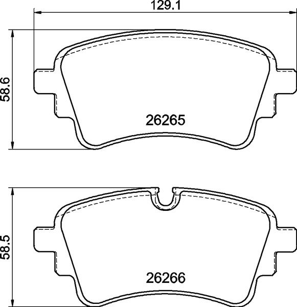 Bremsbelagsatz, Scheibenbremse Hinterachse Brembo P 85 185 von Brembo