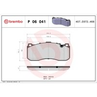 Bremsbelagsatz BREMBO P 06 041 von Brembo