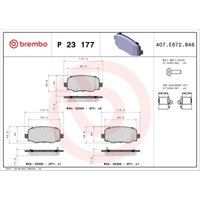 Bremsbelagsatz PRIME LINE BREMBO P 23 177 von Brembo