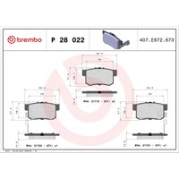 Bremsbelagsatz PRIME LINE BREMBO P 28 022 von Brembo