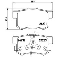 Bremsbelagsatz PRIME LINE BREMBO P 28 051 von Brembo