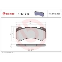 Bremsbelagsatz BREMBO P 37 018 von Brembo