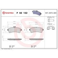 Bremsbelagsatz PRIME LINE BREMBO P 50 132 von Brembo