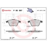 Bremsbelagsatz BREMBO P 85 097 von Brembo