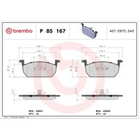 Bremsbelagsatz BREMBO P 85 167 von Brembo