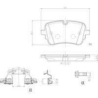 Bremsbelagsatz BREMBO P 85 190 von Brembo