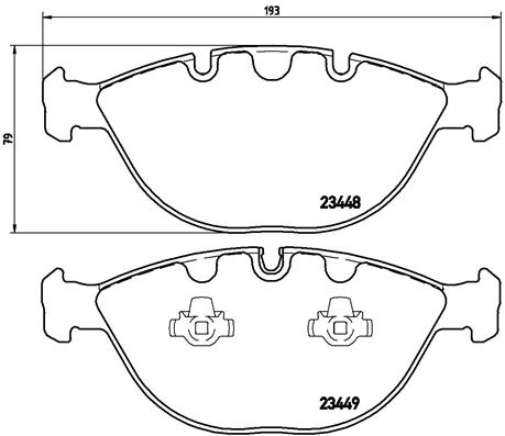 Bremsbelagsatz, Scheibenbremse Vorderachse Brembo P 06 028 von Brembo