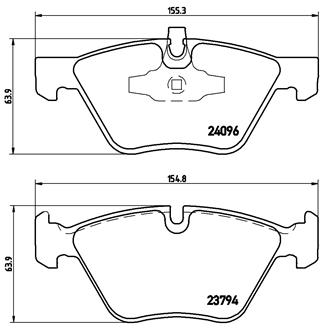 Bremsbelagsatz, Scheibenbremse Vorderachse Brembo P 06 040X von Brembo