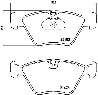 Bremsbelagsatz, Scheibenbremse Vorderachse Brembo P 06 043X von Brembo