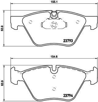 Bremsbelagsatz, Scheibenbremse Vorderachse Brembo P 06 057X von Brembo