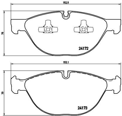 Bremsbelagsatz, Scheibenbremse Vorderachse Brembo P 06 058 von Brembo