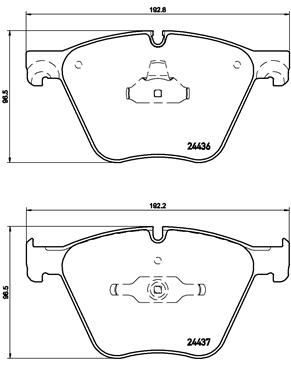 Bremsbelagsatz, Scheibenbremse Vorderachse Brembo P 06 073 von Brembo