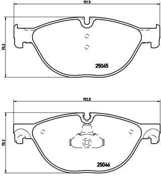 Bremsbelagsatz, Scheibenbremse Vorderachse Brembo P 06 076 von Brembo