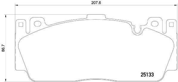 Bremsbelagsatz, Scheibenbremse Vorderachse Brembo P 06 079 von Brembo