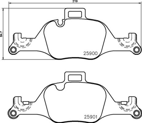 Bremsbelagsatz, Scheibenbremse Vorderachse Brembo P 06 107 von Brembo