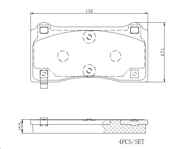 Bremsbelagsatz, Scheibenbremse Vorderachse Brembo P 09 028E von Brembo