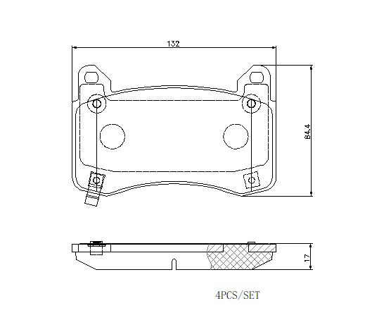 Bremsbelagsatz, Scheibenbremse Vorderachse Brembo P 09 029E von Brembo