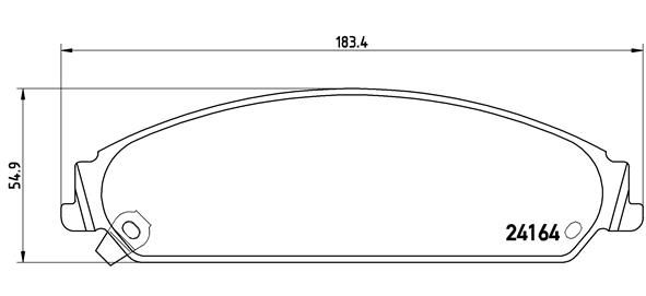 Bremsbelagsatz, Scheibenbremse Vorderachse Brembo P 11 017 von Brembo