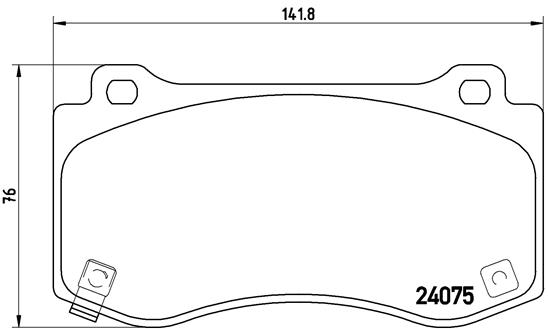 Bremsbelagsatz, Scheibenbremse Vorderachse Brembo P 11 023 von Brembo