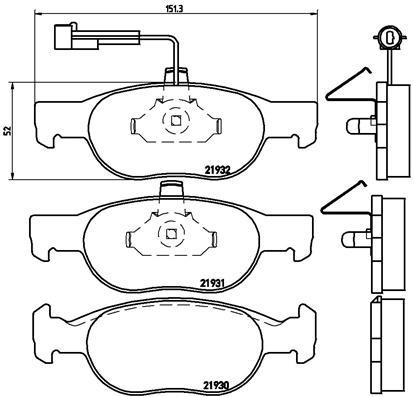 Bremsbelagsatz, Scheibenbremse Vorderachse Brembo P 23 057 von Brembo