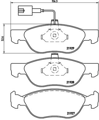 Bremsbelagsatz, Scheibenbremse Vorderachse Brembo P 23 070 von Brembo