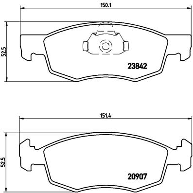 Bremsbelagsatz, Scheibenbremse Vorderachse Brembo P 23 118 von Brembo