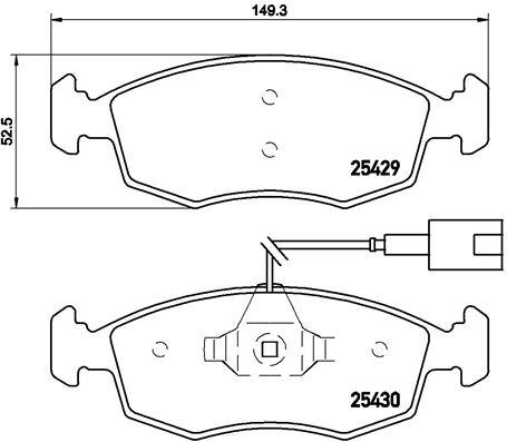 Bremsbelagsatz, Scheibenbremse Vorderachse Brembo P 23 138 von Brembo