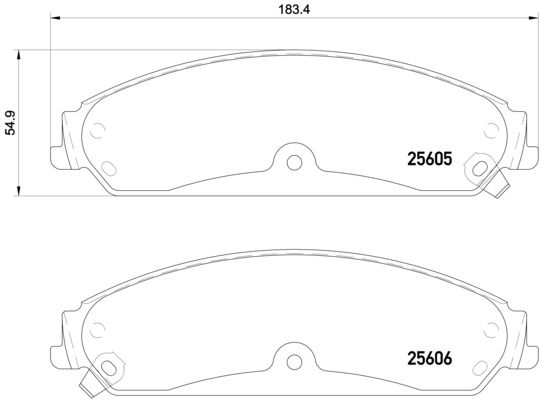 Bremsbelagsatz, Scheibenbremse Vorderachse Brembo P 23 149 von Brembo