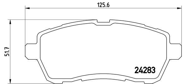 Bremsbelagsatz, Scheibenbremse Vorderachse Brembo P 24 072X von Brembo