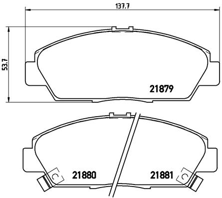 Bremsbelagsatz, Scheibenbremse Vorderachse Brembo P 28 021 von Brembo