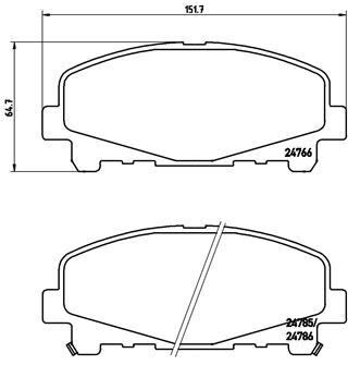 Bremsbelagsatz, Scheibenbremse Vorderachse Brembo P 28 043X von Brembo