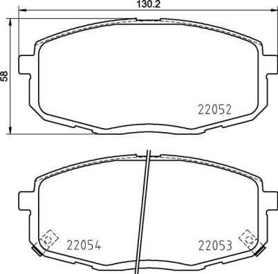 Bremsbelagsatz, Scheibenbremse Vorderachse Brembo P 30 099 von Brembo