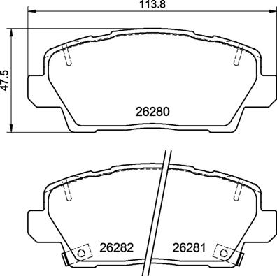 Bremsbelagsatz, Scheibenbremse Vorderachse Brembo P 30 125 von Brembo