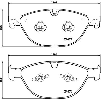 Bremsbelagsatz, Scheibenbremse Vorderachse Brembo P 36 025 von Brembo