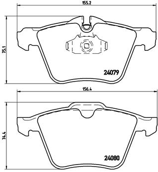 Bremsbelagsatz, Scheibenbremse Vorderachse Brembo P 36 027 von Brembo