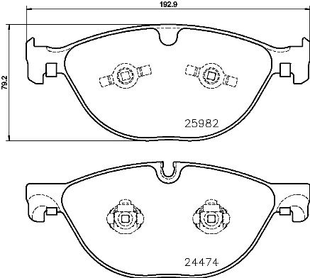 Bremsbelagsatz, Scheibenbremse Vorderachse Brembo P 36 029 von Brembo