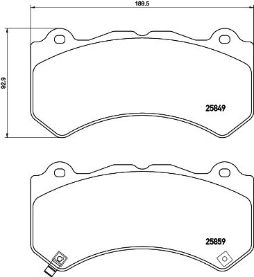 Bremsbelagsatz, Scheibenbremse Vorderachse Brembo P 37 018 von Brembo