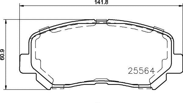 Bremsbelagsatz, Scheibenbremse Vorderachse Brembo P 37 019 von Brembo