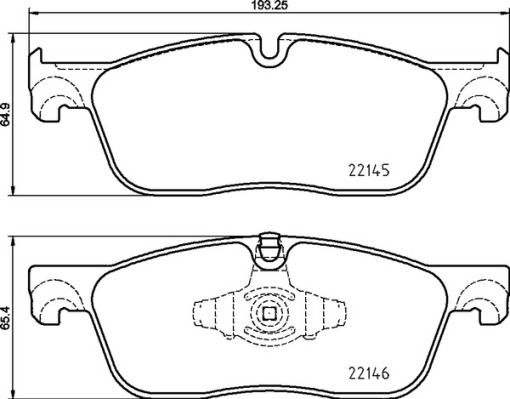 Bremsbelagsatz, Scheibenbremse Vorderachse Brembo P 44 026X von Brembo