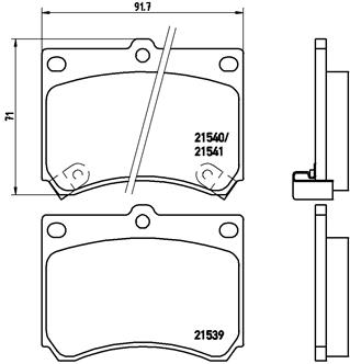 Bremsbelagsatz, Scheibenbremse Vorderachse Brembo P 49 011 von Brembo