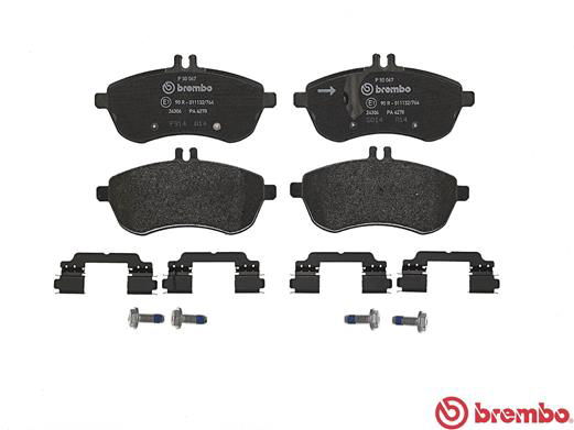 Bremsbelagsatz, Scheibenbremse Vorderachse Brembo P 50 067X von Brembo