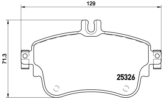 Bremsbelagsatz, Scheibenbremse Vorderachse Brembo P 50 094X von Brembo