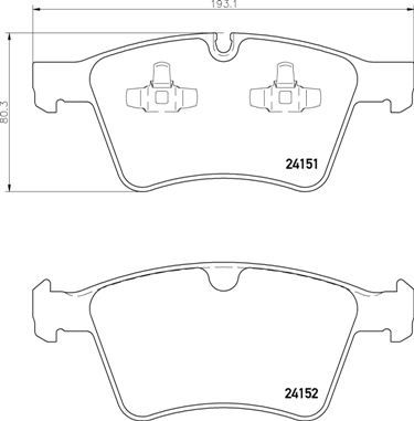 Bremsbelagsatz, Scheibenbremse Vorderachse Brembo P 50 115 von Brembo