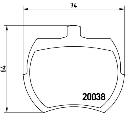 Bremsbelagsatz, Scheibenbremse Vorderachse Brembo P 52 002 von Brembo