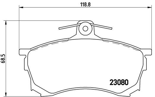 Bremsbelagsatz, Scheibenbremse Vorderachse Brembo P 54 021 von Brembo