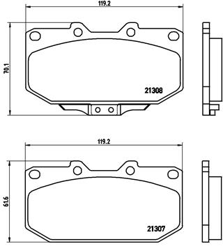 Bremsbelagsatz, Scheibenbremse Vorderachse Brembo P 56 025 von Brembo