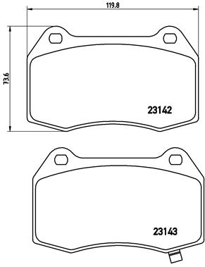 Bremsbelagsatz, Scheibenbremse Vorderachse Brembo P 56 047 von Brembo